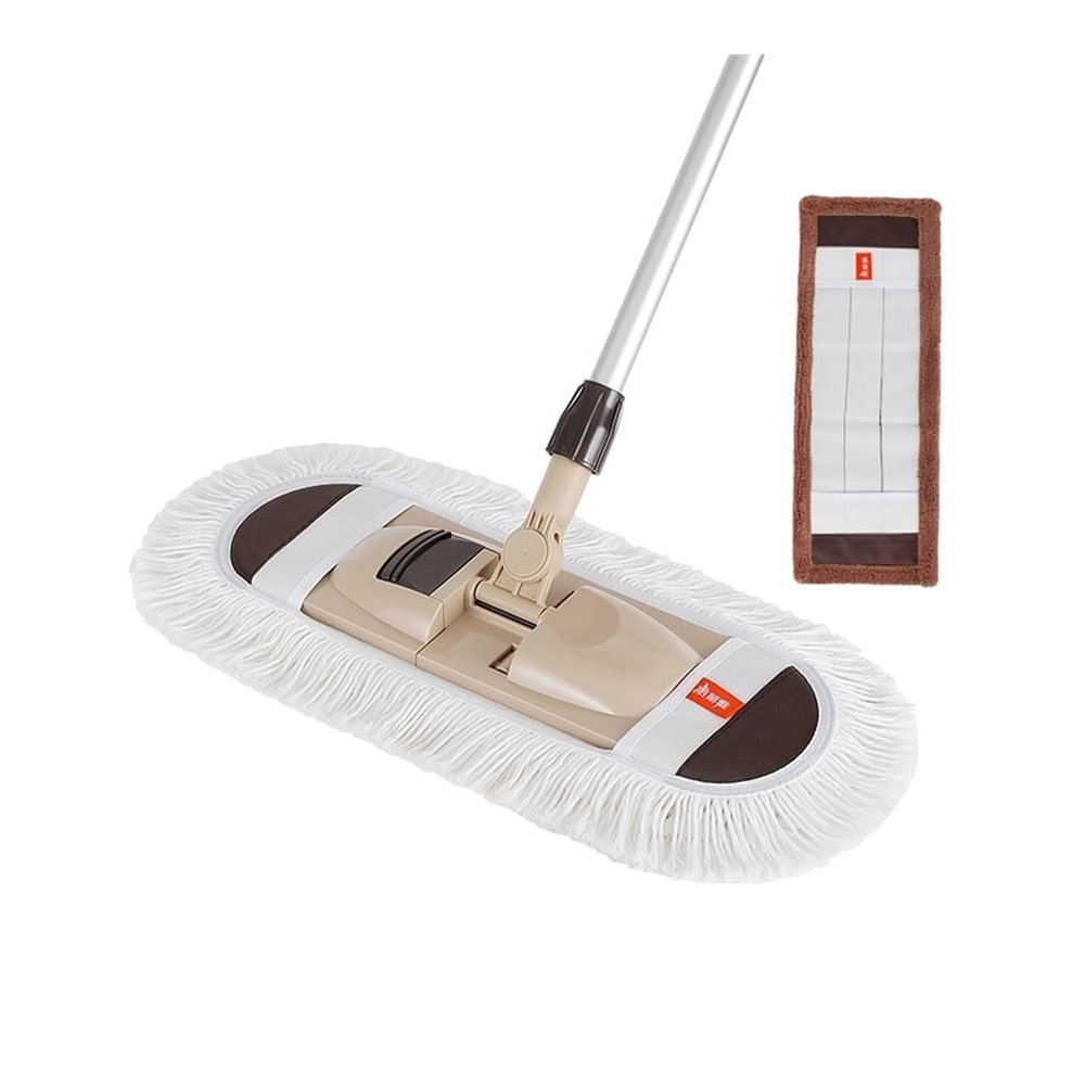 BBZY Wet and Dry Mop, Reusable Microfiber Mop Head, Home Office Basement Floor Cleaning