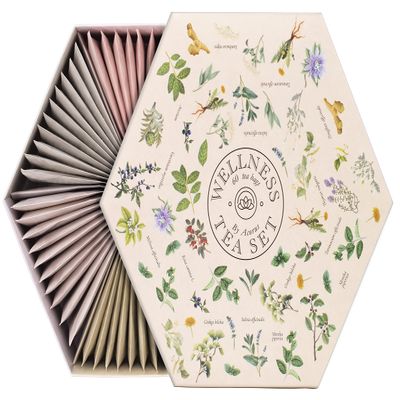 ACORUS Wellness Tea Set Natural Herbal Tea Variety Pack, Gift Set of 6 Different Teas, 60 Bags Individually Wrapped, Herbal Sampler Box, Harmonious Balance of Taste & Aroma