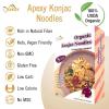 Apexy Organic Shirataki Konjac Noodle with Organic Oat Flour 42.24oz 8 Pouches Inside Healthy Diet, Low Calorie, Low-Carb Gluten Free, Vegan, Keto and Paleo-Friendly. (Fettuccine Shape) view 2