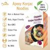 Apexy Organic Shirataki Konjac Noodle with Organic Oat Flour 42.24oz 8 Pouches Inside Healthy Diet, Low Calorie, Low-Carb Gluten Free, Vegan, Keto and Paleo-Friendly. (Spaghetti and Fettuccine Shape Combo) view 3