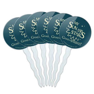 Game of Thrones My Sun and Stars Cupcake Picks Toppers Decoration Set of 6