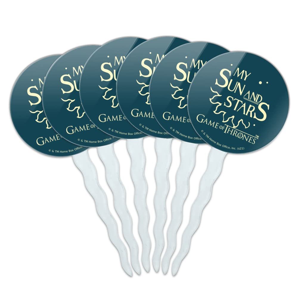 Game of Thrones My Sun and Stars Cupcake Picks Toppers Decoration Set of 6