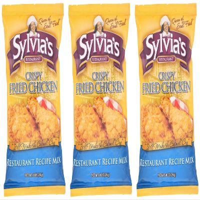 Sylvias Crispy Fried Chicken Mix, Chicken Fry Seasoning Mix for Perfect Fried Chicken, Make Crispy Fried Chicken at Home, 10oz bag (Pack of 3)