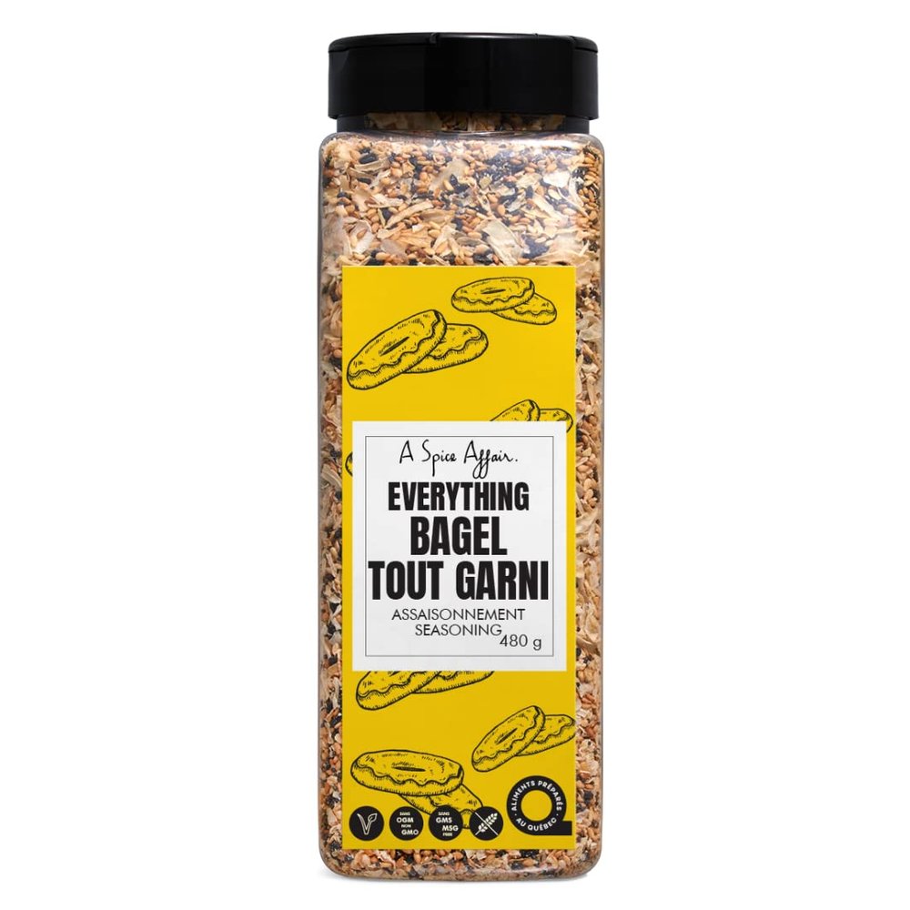 A Spice Affairs Everything Bagel Seasoning Blend 480 g (16.9 oz) - Everything Bagel Spice Blend & Seasoning