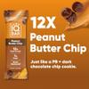 IQBAR Brain and Body Keto Protein Bars - Peanut Butter Chip Keto - 4 Count Energy - Low Carb Protein - High Fiber Vegan and Low Sugar Meal Replacement - Vegan Snack view 3