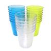 40 Ct Hard Plastic 1 Ounce Shot Glasses Party Essentials Mini Cups Neon Colors view 2