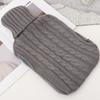 2L Large Capacity, Hot Water Bottle with Cover, Transparent Natural Rubber, Super Soft and Durable Hot Water Bag for Adults or Kids for Neck and Shoulder (Color : Gray) view 1