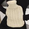 2L Large Capacity, Hot Water Bottle with Cover, Transparent Natural Rubber, Super Soft and Durable Hot Water Bag for Adults or Kids for Neck and Shoulder (Color : Gray) view 2