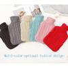 2L Large Capacity, Hot Water Bottle with Cover, Transparent Natural Rubber, Super Soft and Durable Hot Water Bag for Adults or Kids for Neck and Shoulder (Color : Gray) view 3