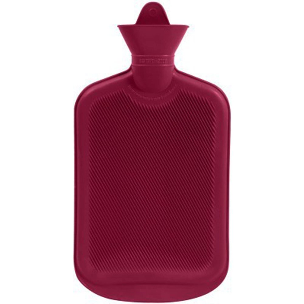 2L Hot Water Bottle Premium Rubber Hot Water Bag for Period Pain Relief,Back, Neck, Shoulder, Arthritis, Thermotherapy, Bed Warmer (Color : Red)