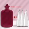2L Hot Water Bottle Premium Rubber Hot Water Bag for Period Pain Relief,Back, Neck, Shoulder, Arthritis, Thermotherapy, Bed Warmer (Color : Red) view 3