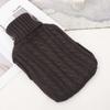 2L Large Capacity, Hot Water Bottle with Cover, Transparent Natural Rubber, Super Soft and Durable Hot Water Bag for Adults or Kids for Neck and Shoulder (Color : Black) view 1