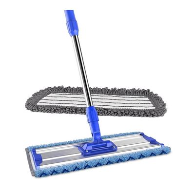 BBZY Microfiber Mop- Flat Mop System Suitable for Wood, Tile, Laminate, Vinyl, 2 Replacement Cores, Reusable Microfiber Mop Head