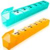 2-Pack Large Weekly Pill Organizer,7 Day Pill Cases Organizers Once A Day,Am Pm Pill Container 14 Compartment,Daily Vitamin Pill Box Dispenser 1 Week,Medication Aid Organizer Box for Supplement view 1