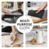 SUPERSCANDI 6 Pack Swedish Dishcloths for Kitchen - 100% Biodegradable & Compostable Reusable Paper Towels Washable, Food-Safe & Without Plastic - Dish Rags Suitable for Any Surface, Black view 3