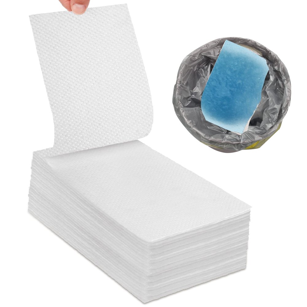 100 Count Super Absorbent Commode Pads, AHIER Disposable Bedside Absorbent Pad for Commode Liners, for Bedside Commode Liners, Adult Commode Chair, Portable Toilet Bag