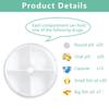 2PCS Pill Organizer 2 Packs Portable Travel Pill Box Round Rotatable Pill Case 4 Large Compartments Medicine Organizer for Vitamin Fish Oil Pills Supplements (Grey + White) view 3