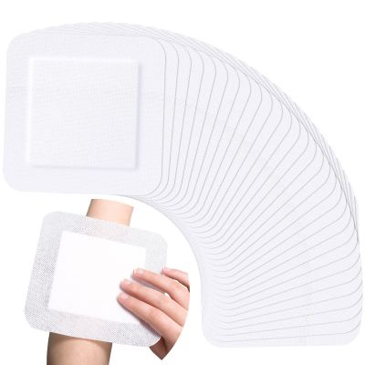 30 Pieces Bordered Gauze-Island Dressing is 6 x 6 Inch Wound Bandage Adhesive Patches Post Shower Pads Breathable Borders Individually Packed Pouches