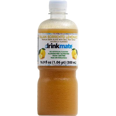 Drinkmate Premium Beverage Flavor Syrup, Made in Italy, Sorrento Lemonade Flavor, Low Sugar, Low Calories, 16.9 Ounces (Single Pack)