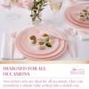 Silver Spoons OPULENCE COLLECTION DISPOSABLE SPOONS | Heavy Duty Plastic Flatware | 20 Spoons | for Upscale Wedding and Dining (Blush Pearl) view 4