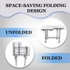 Folding Shower Seat with Legs - Wall Mount Bench for Inside Shower / Bathroom Safety Assist / 304 Stainless Steel / Phenolic Resin / Left / 28" x 21" view 2