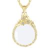 5X Necklace Magnifier Magnifying Glass Flower Pendant Retro Magnifying Loupe Pocket Jewelry Magnifier Necklace Elegant Long Sweater Chain with Jewelry Box for Senior Reading view 1