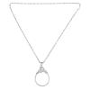 5X Necklace Magnifier Magnifying Glass Flower Pendant Retro Magnifying Loupe Pocket Jewelry Magnifier Necklace Elegant Long Sweater Chain with Jewelry Box for Senior Reading view 2