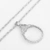 5X Necklace Magnifier Magnifying Glass Flower Pendant Retro Magnifying Loupe Pocket Jewelry Magnifier Necklace Elegant Long Sweater Chain with Jewelry Box for Senior Reading view 3