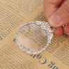 5X Necklace Magnifier Magnifying Glass Flower Pendant Retro Magnifying Loupe Pocket Jewelry Magnifier Necklace Elegant Long Sweater Chain with Jewelry Box for Senior Reading view 4