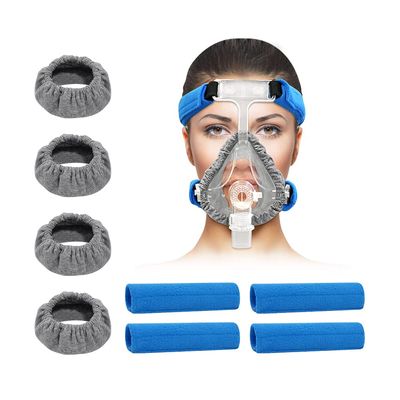 CPAP Mask Liners Full Face CPAP Strap Covers Cushions Cloth Reusable Soft Mask Liner Headgear Pads Skin Protector Nose for CPAP Machine (4 Pack Set)