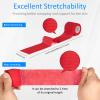12Pcs 2x 5 Yards Self Adhesive Bandage Wrap Elastic Bandage Wrap Self Adherent Cohesive Wrap Bandages for Wrist Ankle Vet Tape for Dogs Athletic Swelling Sprains Tape Grip Cover (Red) view 2