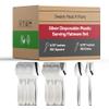 Disposable Plastic Serving Cutlery, Flatware Set, Dinnerware for Wedding, Birthday Party & Other Occasions (Clear, Cutlery Set (150 Guests)) view 1
