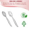 Disposable Plastic Serving Cutlery, Flatware Set, Dinnerware for Wedding, Birthday Party & Other Occasions (Clear, Cutlery Set (150 Guests)) view 4