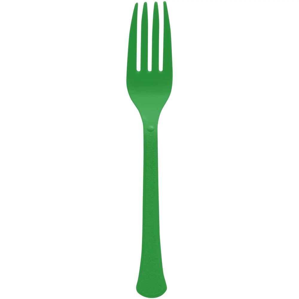Boxed, Heavy Weight Forks, High Ct. - Festive Green