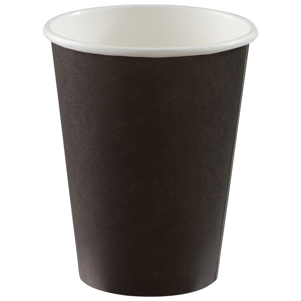 12 oz. Paper Cups, High Ct. - Jet Black