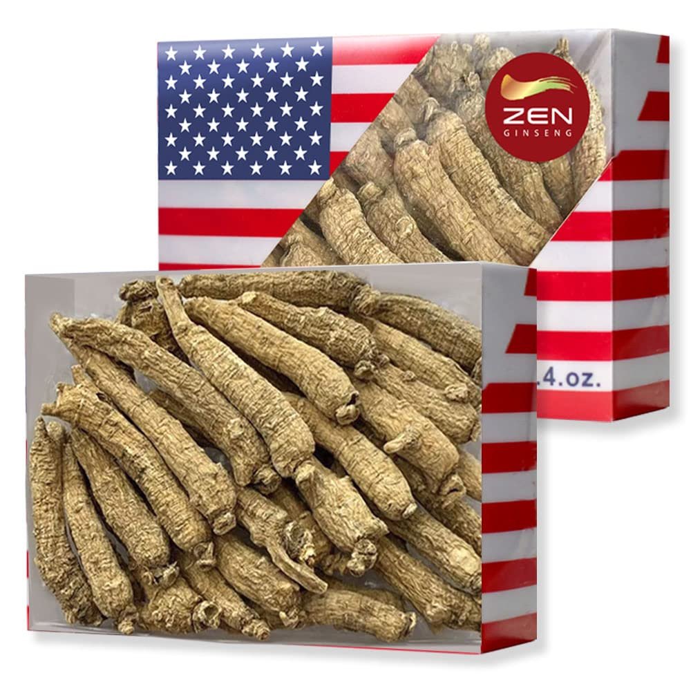 2 Boxes of Hand Selected American Ginseng Root-Small Tail (4oz/Box) / Panax Ginseng. Boosts Body Immunity, Energy & Stamina for Man & Women (8 Oz.)