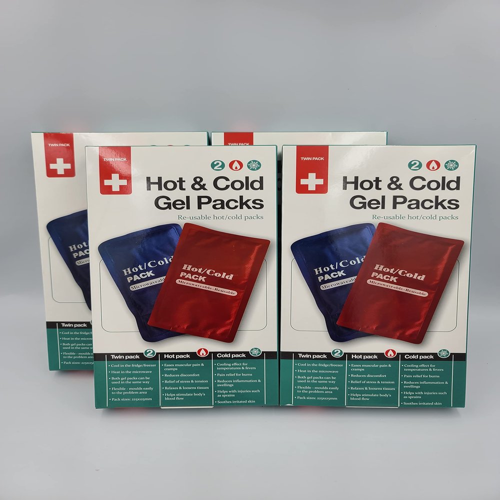 3 Pack Hot & Cold Gel Pack Twin Pack ~ Re-Usable Hot/Cold Packs