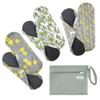 7pcs Set 1 pc Mini Wet Bag +6pcs Absorbent Reusable Sanitary Pads/Washable Cloth Menstrual PadsSpring,S