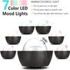280ml Glass Essential Oil Diffuser Aromatherapy Diffusers Ultrasonic Cool Mist Humidifier with 2 Mist Modes & 7 Color LED Lights and Waterless Auto Shut-Off for Home Office Spa Bedroom,Dark Wood Grain view 2