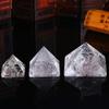 ZTBH Crystal Pyramid Natural White Crystal Pyramid Ornaments Rough Crystal Energy for Energy Generator, Meditation Healing Crystals (Size : 6.5cm) view 2