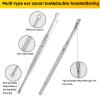9 Pcs Ear Pick Earwax Removal Kit, Ear Cleansing Tool Set, Ear Wax Removal Tool, Ear Curette Ear Wax Remover Tool with a Cleaning Brush and Storage Box, Medical Grade, for Children and Adults,Silver view 3