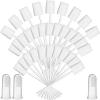 Tondiamo 100 Pcs Baby Tongue Cleaner for 0-36 Months Bulk Disposable 3D Soft Infant Baby Mouth Oral Cleaner with 3 Pieces Finger Toothbrush for Newborn Individually Wrapped Oral Cleaning Stick view 1