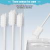 Tondiamo 100 Pcs Baby Tongue Cleaner for 0-36 Months Bulk Disposable 3D Soft Infant Baby Mouth Oral Cleaner with 3 Pieces Finger Toothbrush for Newborn Individually Wrapped Oral Cleaning Stick view 4