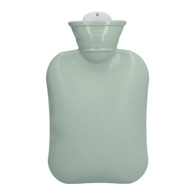 Hot Water Bottle Thickened Water Injection 500ml Warm Water Bag for Warm Feet Cold Portable 7.9 x 4.9in(green)