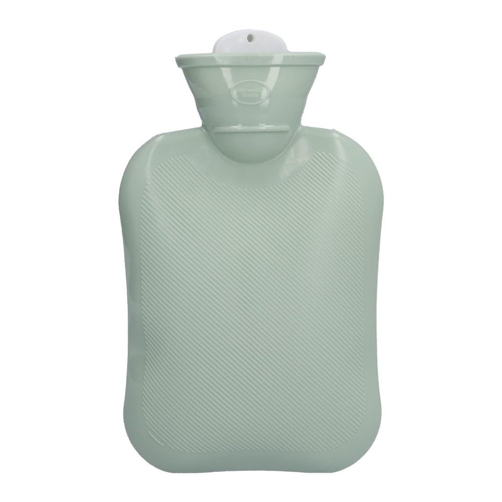 Hot Water Bottle Thickened Water Injection 500ml Warm Water Bag for Warm Feet Cold Portable 7.9 x 4.9in(green)