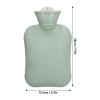 Hot Water Bottle Thickened Water Injection 500ml Warm Water Bag for Warm Feet Cold Portable 7.9 x 4.9in(green) view 2