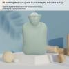 Hot Water Bottle Thickened Water Injection 500ml Warm Water Bag for Warm Feet Cold Portable 7.9 x 4.9in(green) view 3