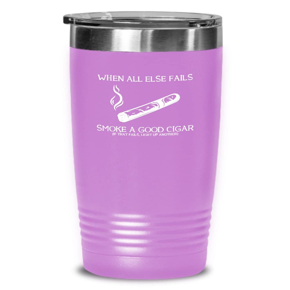 Cigar Tumbler Smoke a good cigar Funny Gift For Cigar Lover 20oz, Magenta