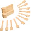 500 Packs Mini Wooden Spoons 3.74 Inches Tasting Spoons Disposable Mini Square End Ice Cream Wooden Spoons Wood Mini Taster Spoons Gelato Spoons Disposable for Crafts Ice Creams Sampling Tasting view 1