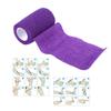 Elastic Self-Adhesive Medical Wrap Bandage Purple for Athletes Compression Support for Injuries and Use view 2